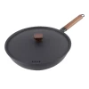 European-style light luxury traditional method uncoated wok, nitrogen-filled old-fashioned iron wok, non-stick wok, thickened flat-bottomed iron wok, cast iron wok Item Picture